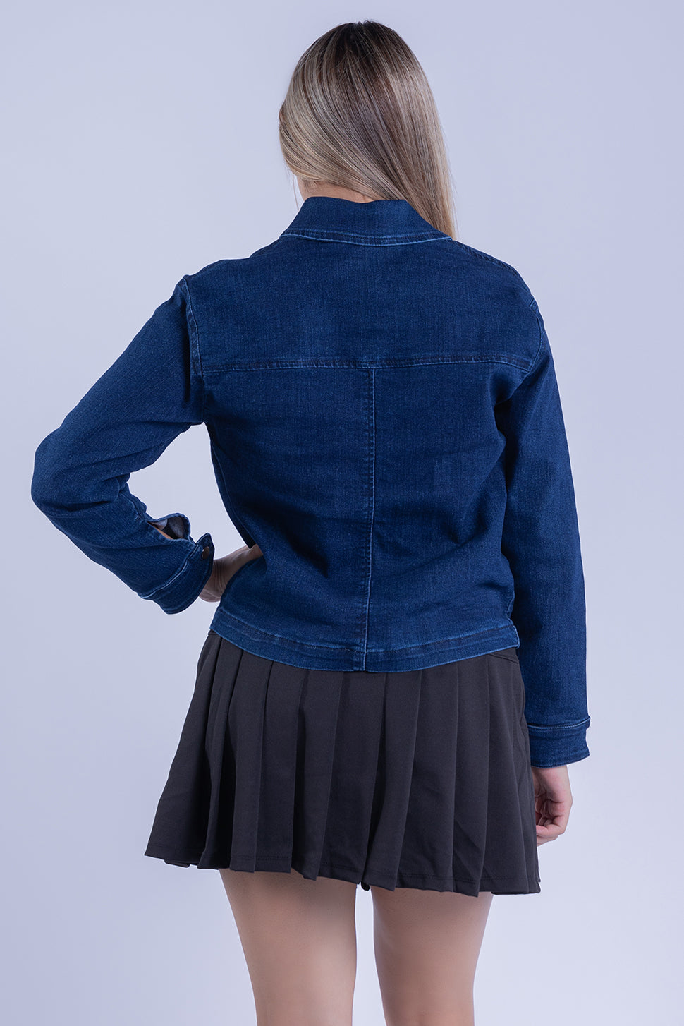 Blusa de mezclilla abotonada