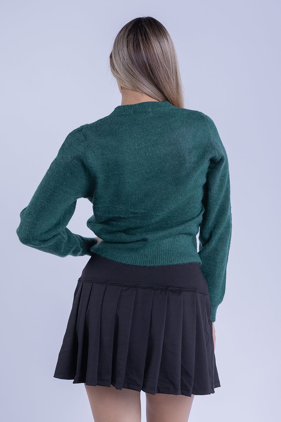 Suéter de cuello redondo tejido