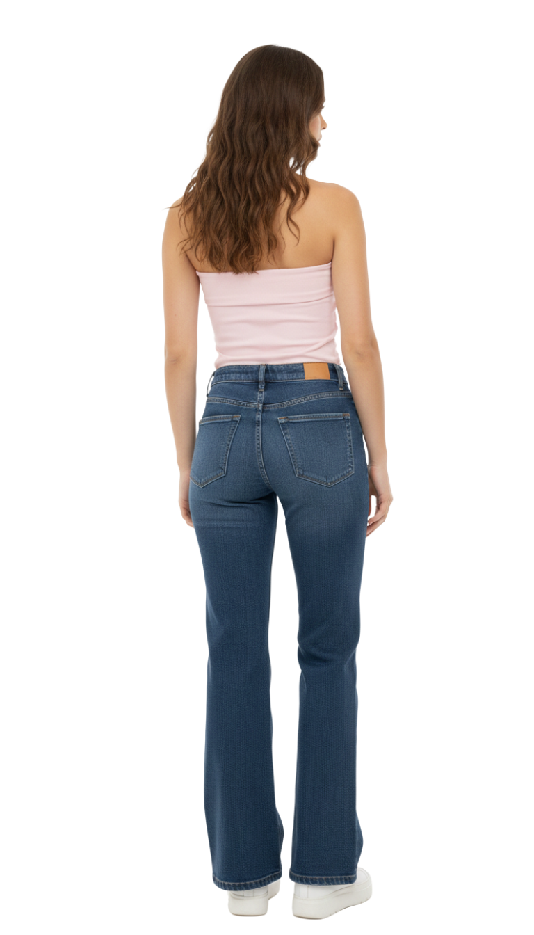 Crop top rosa straple con dobladillo superior
