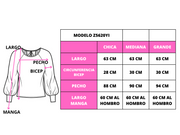 Blusa manga fluffy estampada