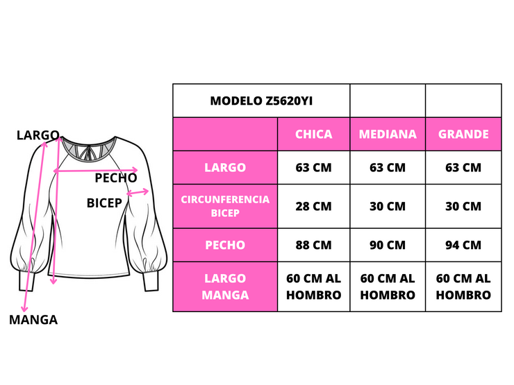 Blusa manga fluffy estampada