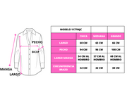 Blusa oversize tipo camisa con aplicaciones