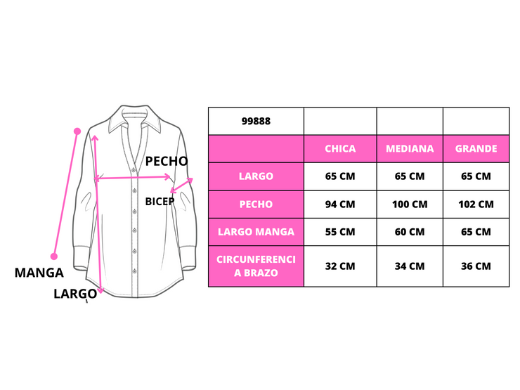 Blusa tipo camisa oversize de vestir
