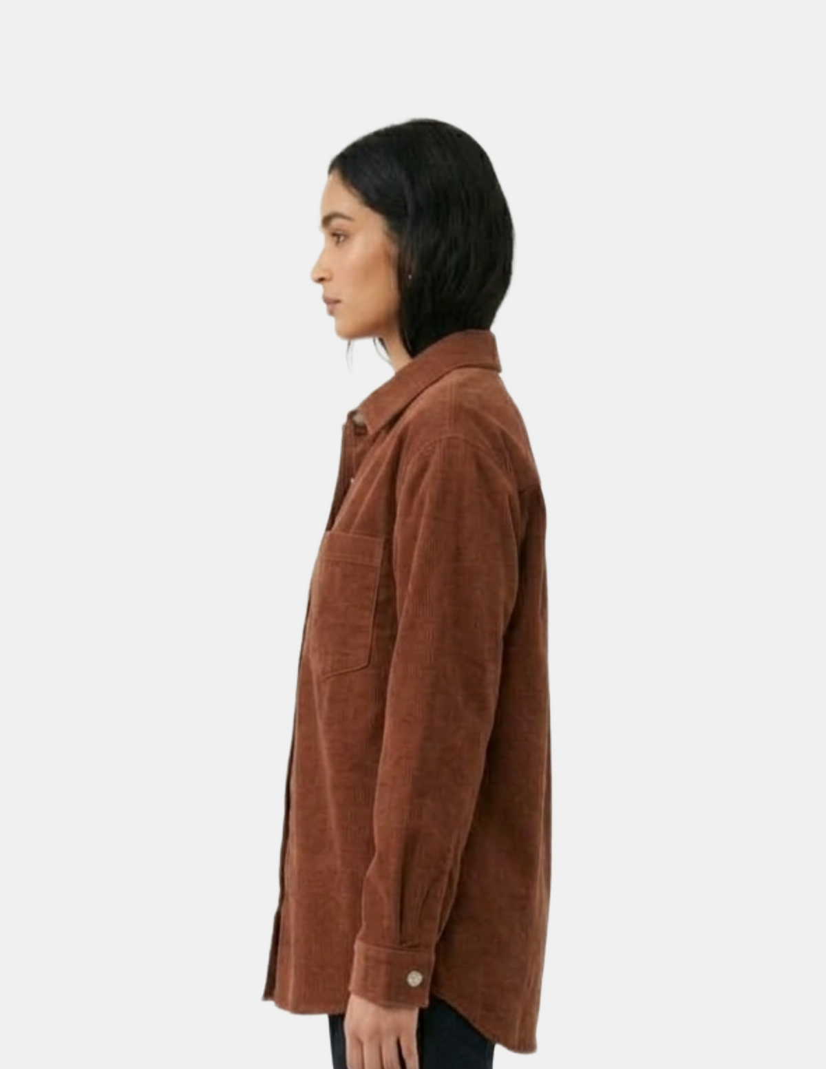 Chaqueta de gamuza abotonada