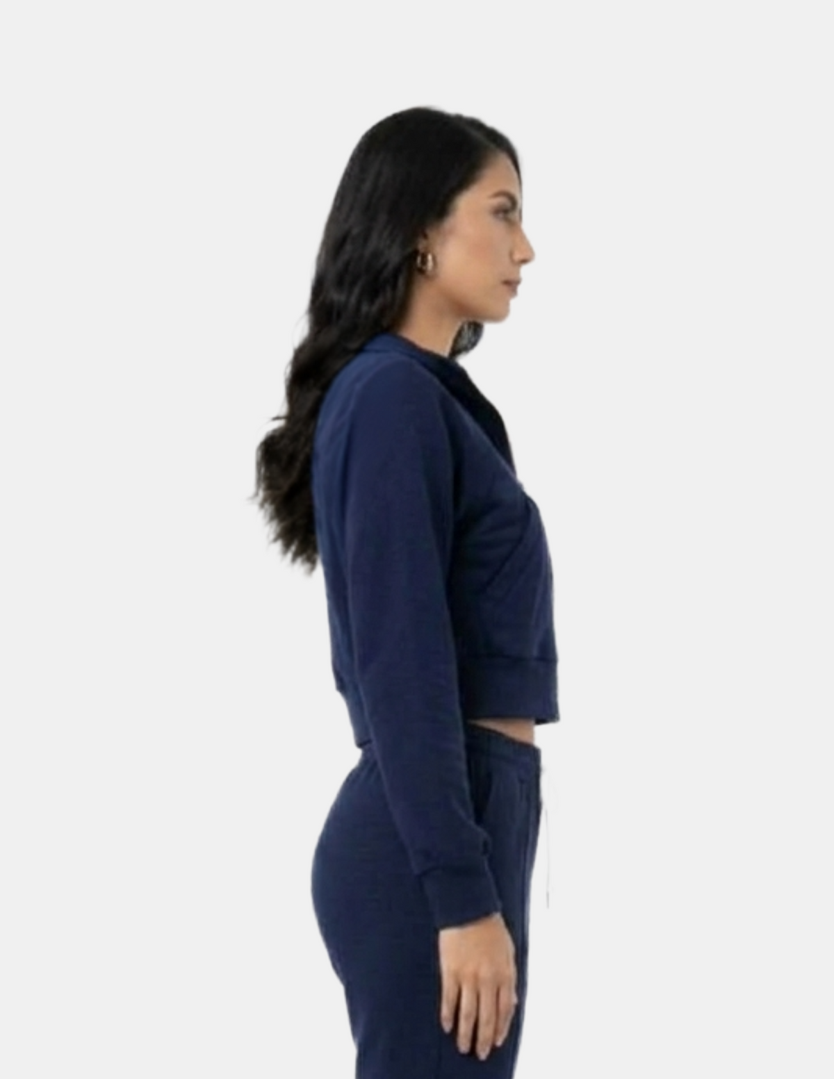 Conjunto azul deportivo calientito de gamuza de chamarra y pantalonera
