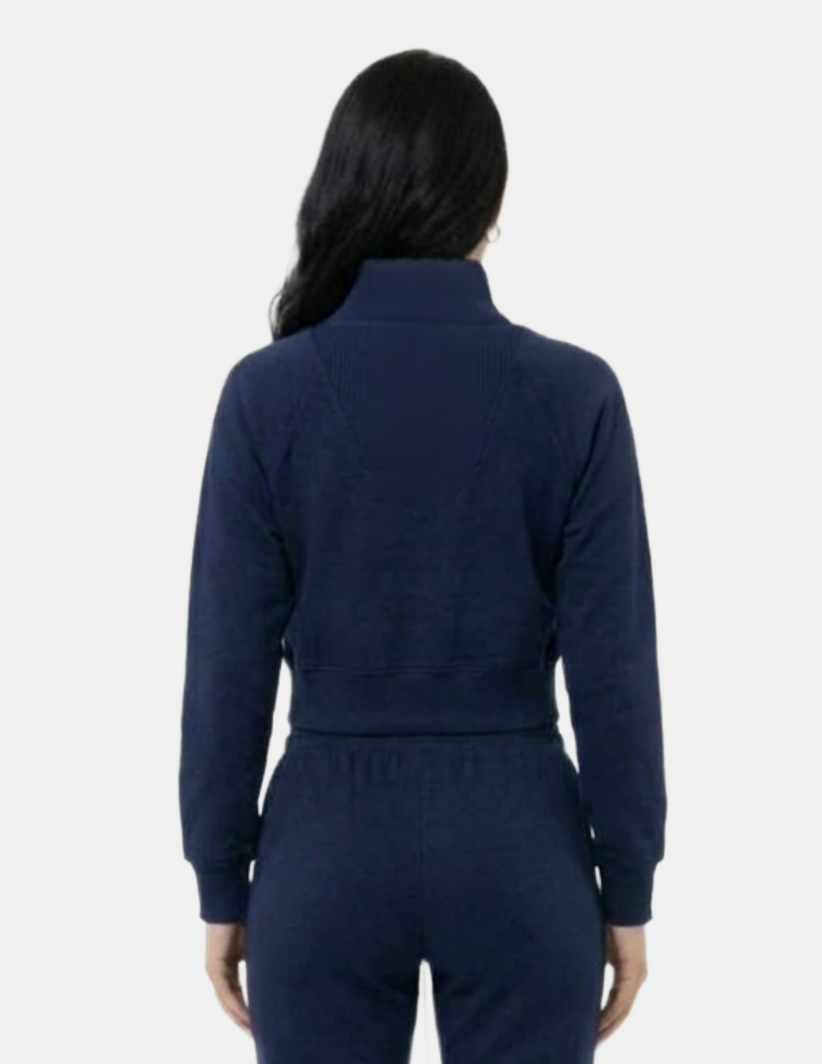 Conjunto azul deportivo calientito de gamuza de chamarra y pantalonera