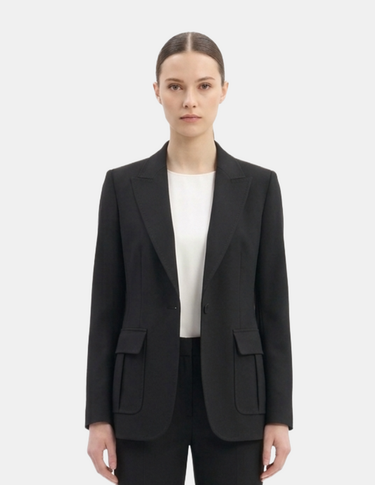 Conjunto negro de dos pizas de saco y pantalón