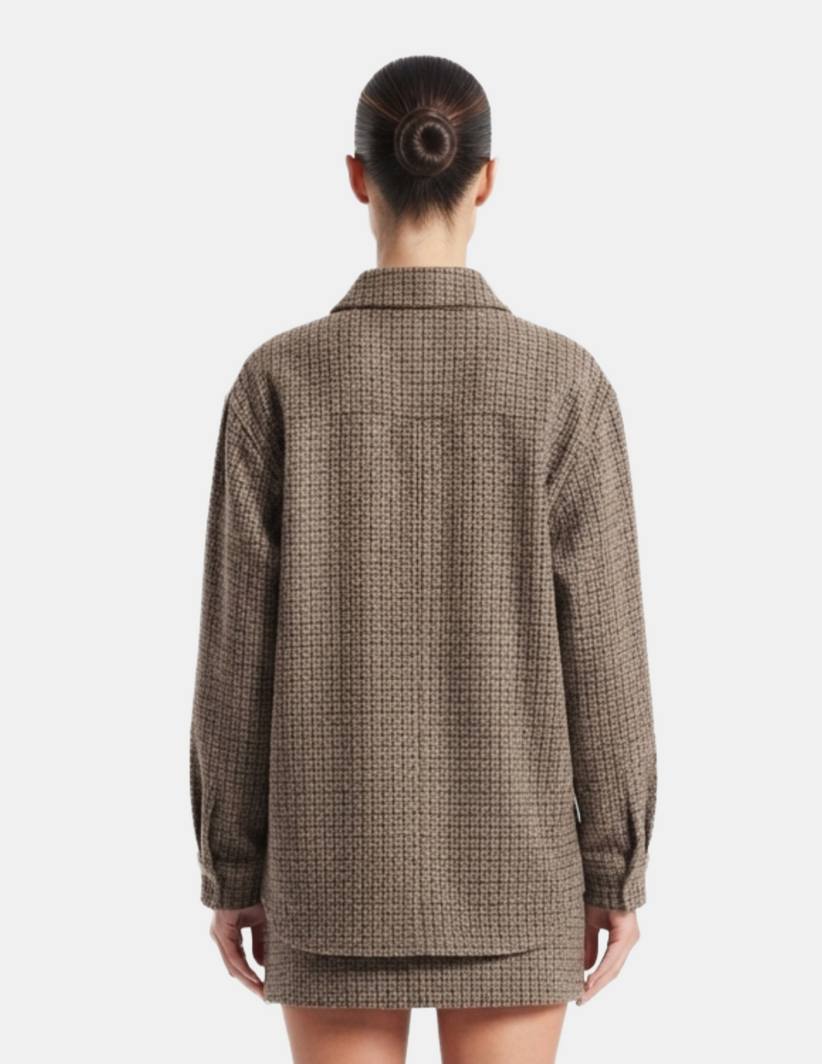 Conjunto cuadriculado de chaqueta y falda