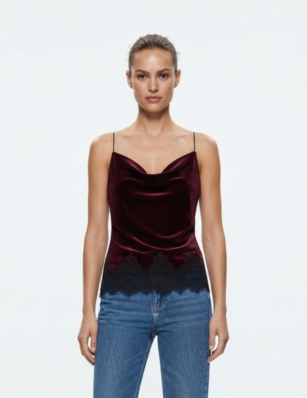 Blusa de gamuza con espalda descubierta