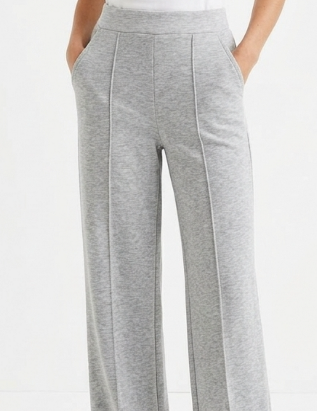 Pantalonera gris seccionada jaspeada