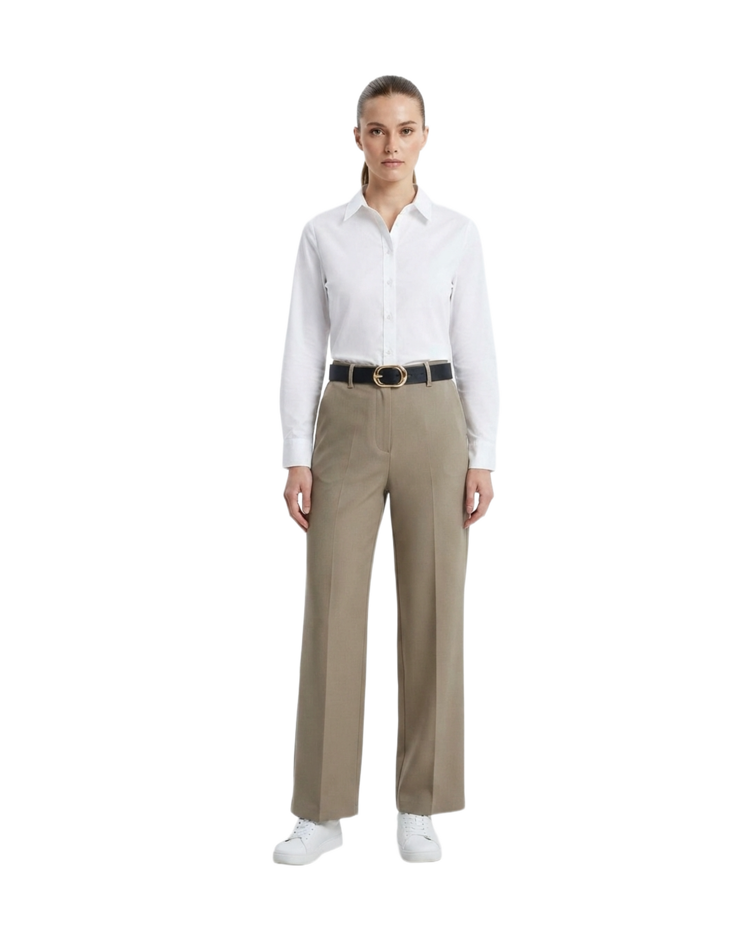 Pantalon cafe tela gruesa tipo invernal con cinturon