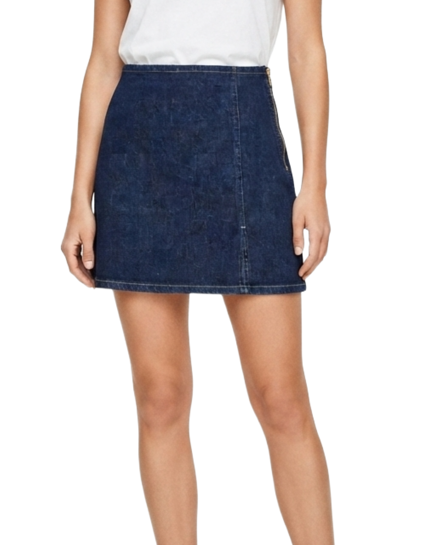 Mini falda de mezclilla tipo short interno