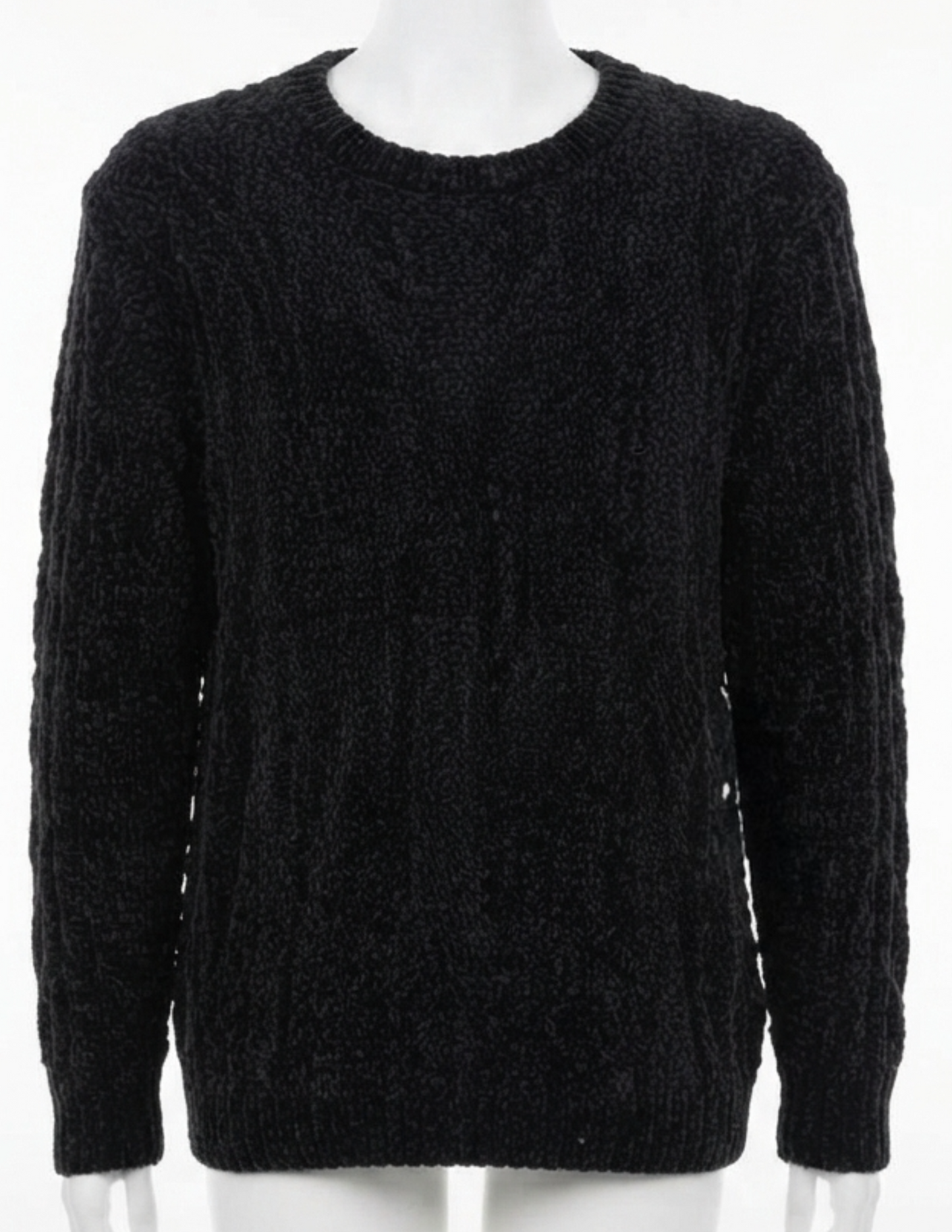 Sueter negro cuello redondo
