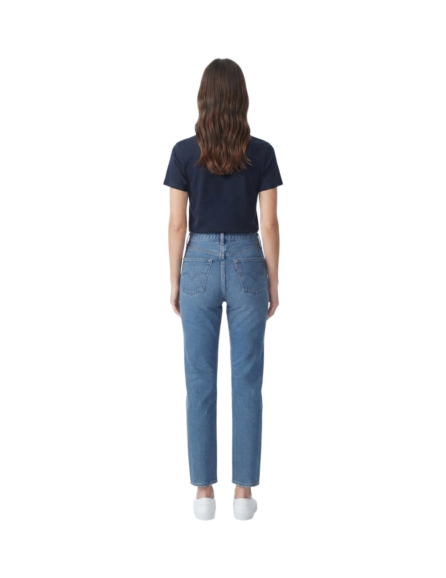 Blusa azul manga corta con cuello en V