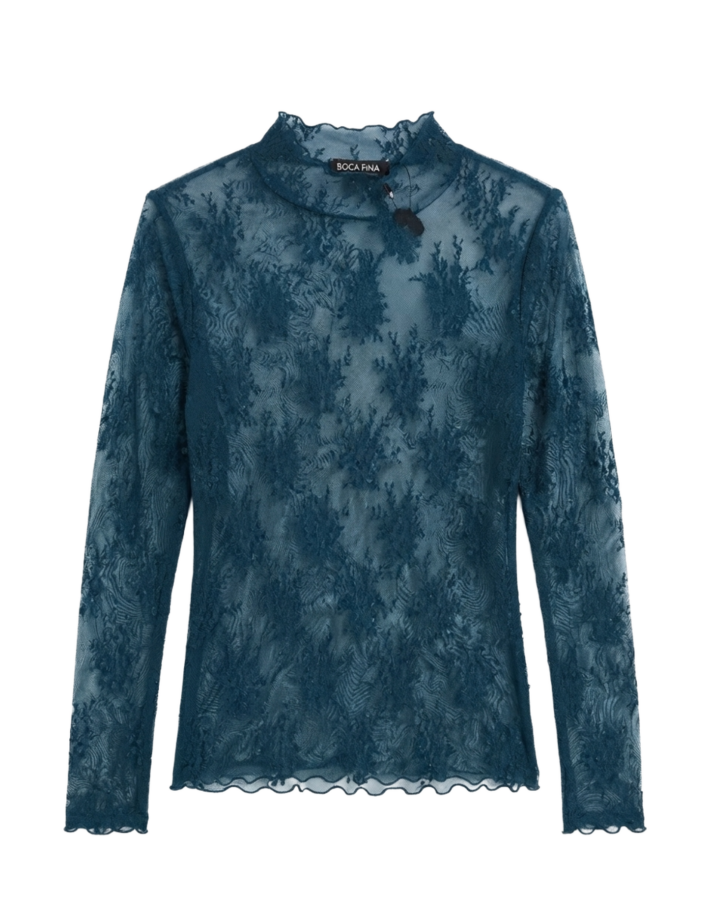 Blusa acqua mesh de encaje