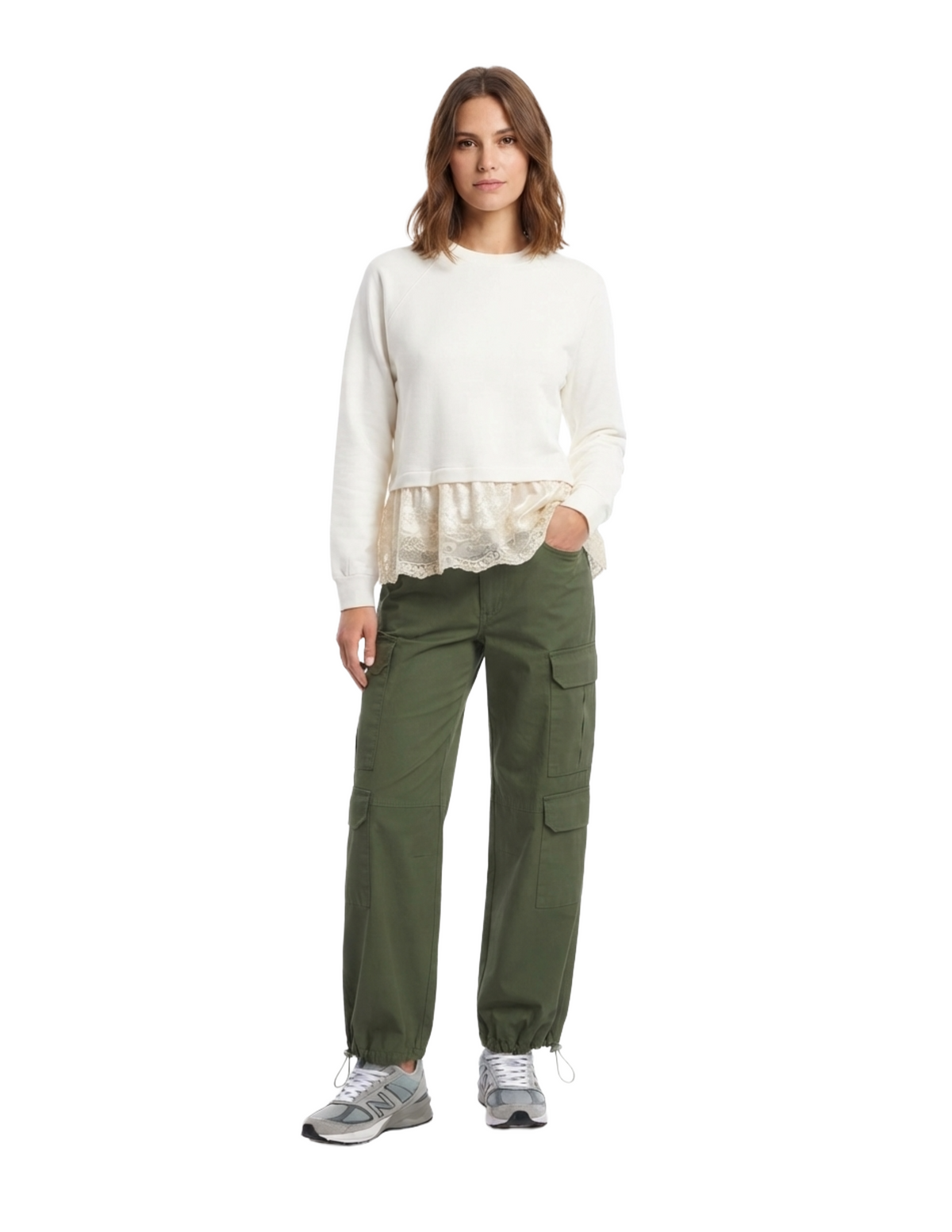 Pantalón estilo cargo verde