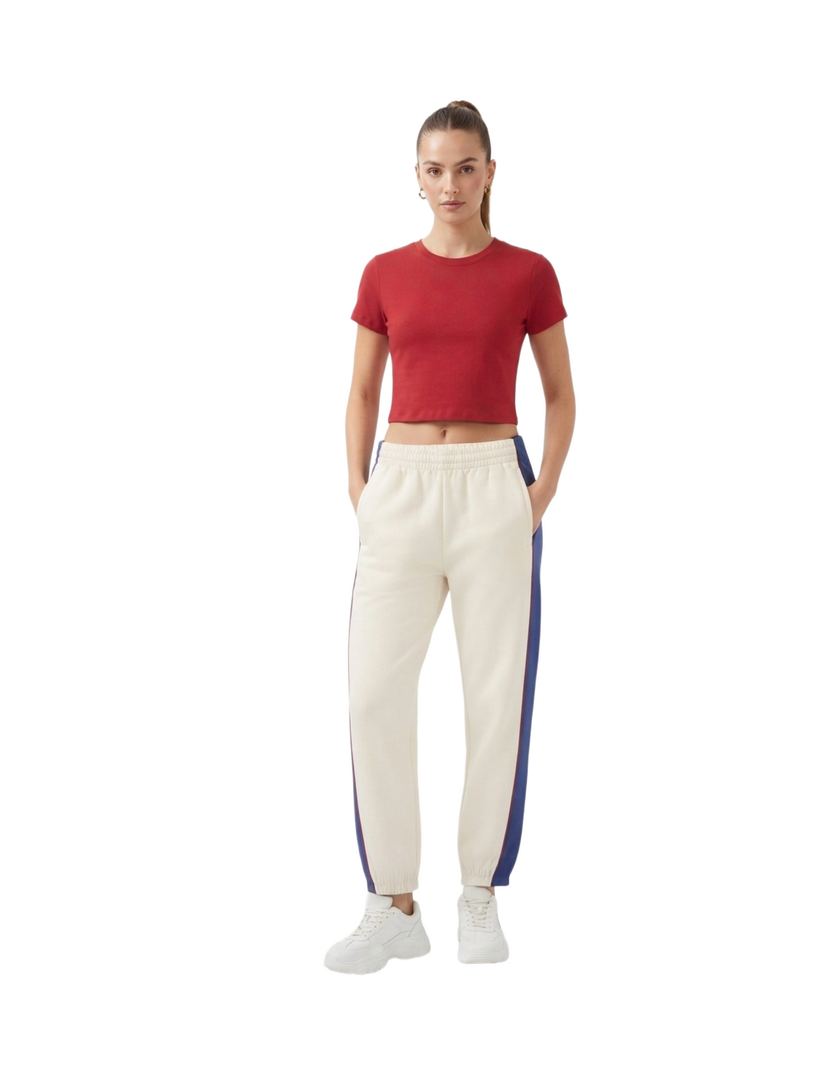 Pantalonera con franjas deportivas