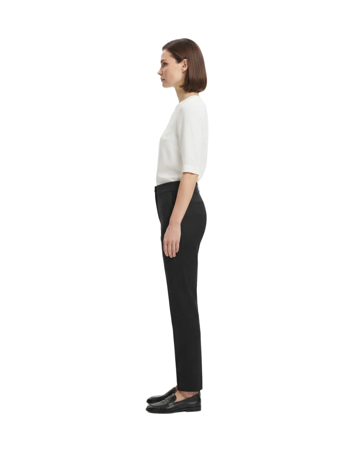 Pantalón negro de vestir con bolsas laterales