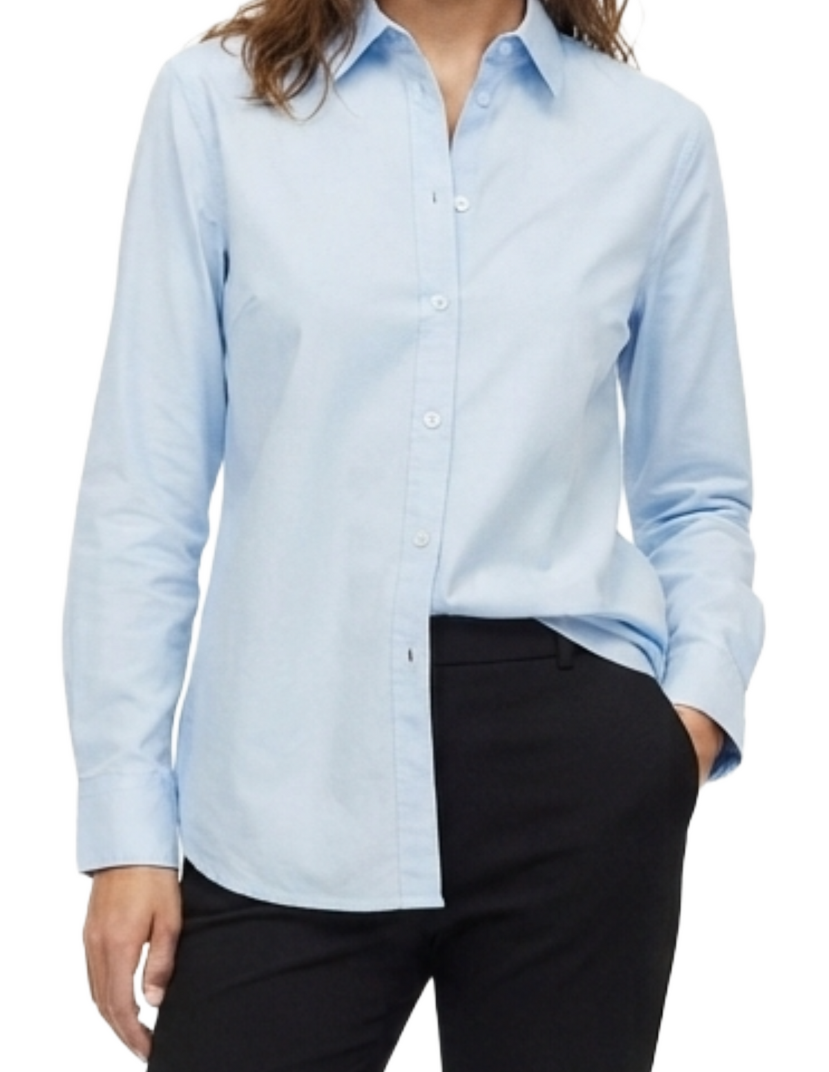 Camisa abotonada de vestir azul