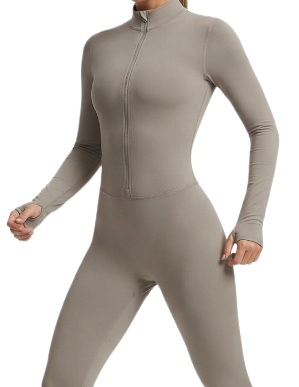 Jumper deportivo con medio ziper manga larga