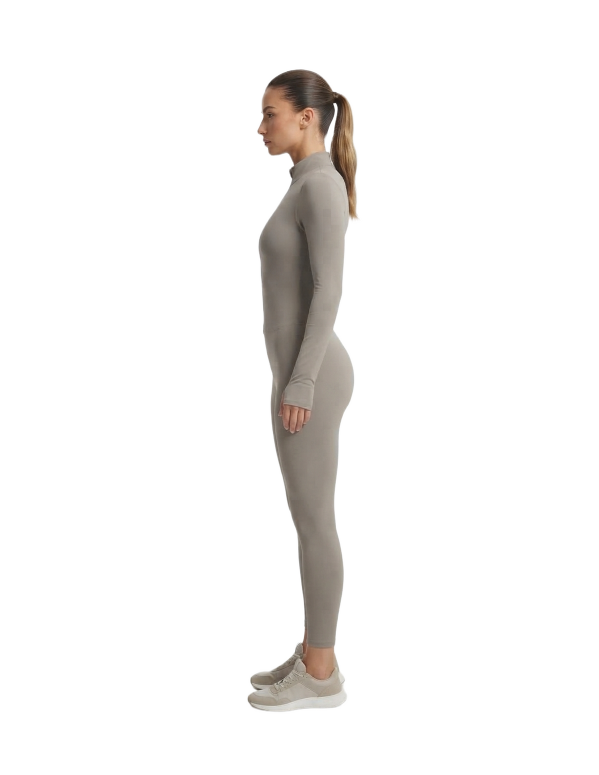 Jumper deportivo con medio ziper manga larga