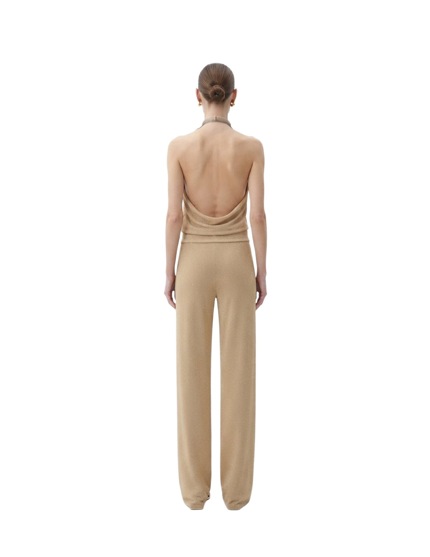 Conjunto de dos piezas con destellos de top y pantalón