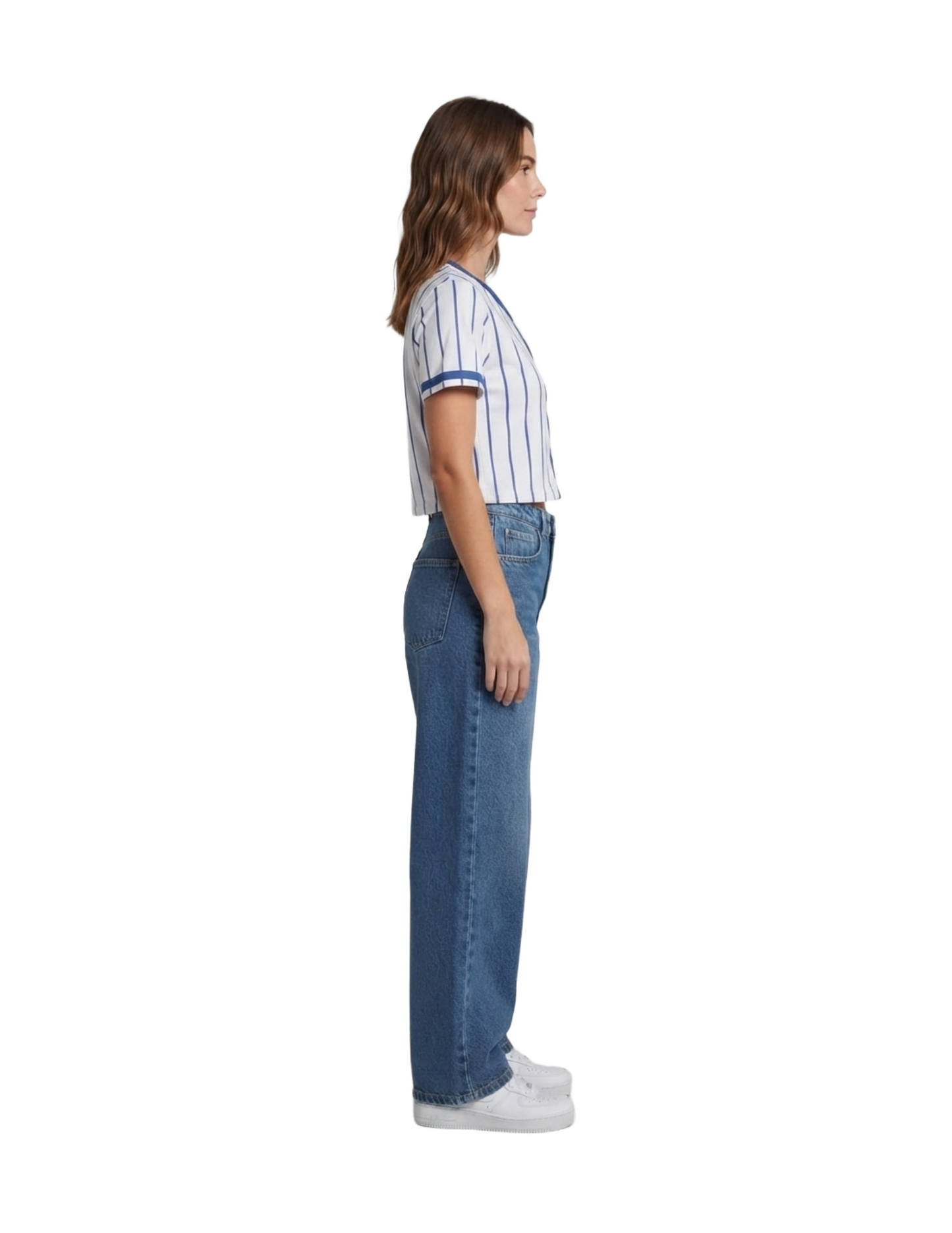 Blusa blanca estampado tipo yankees