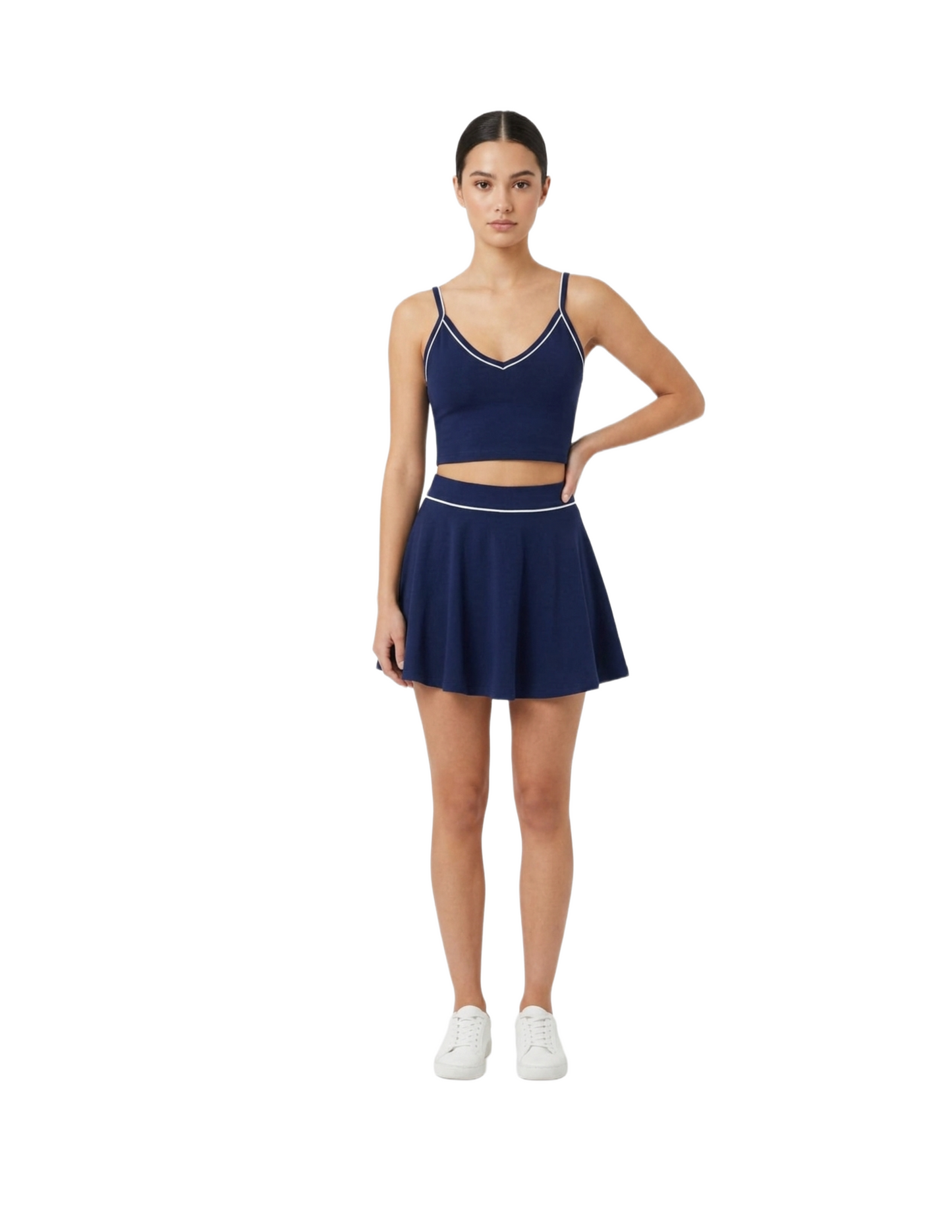 Conjunto deportivo azul de dos piezas