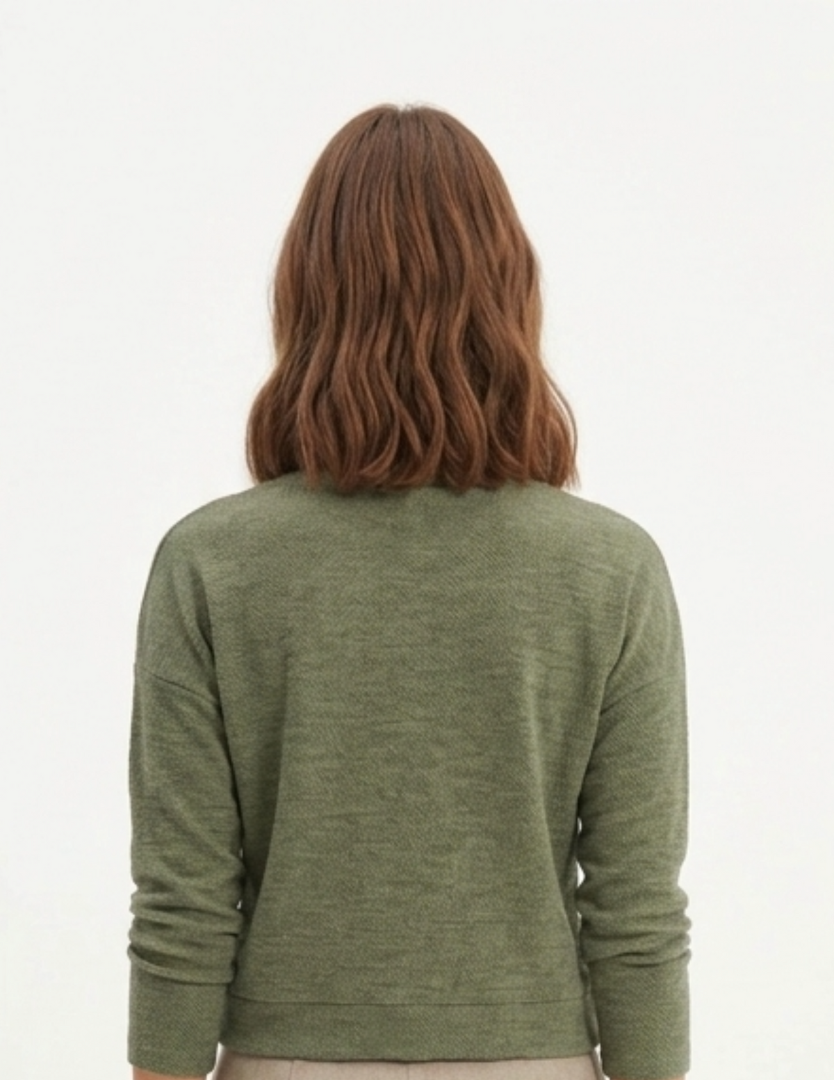 Blusa verde olivo con broche lateral