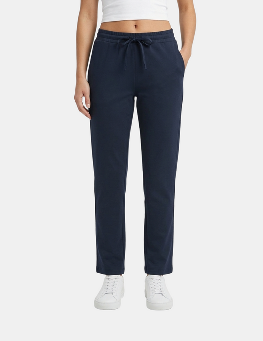 Pantalonera azul con amarre en cintura