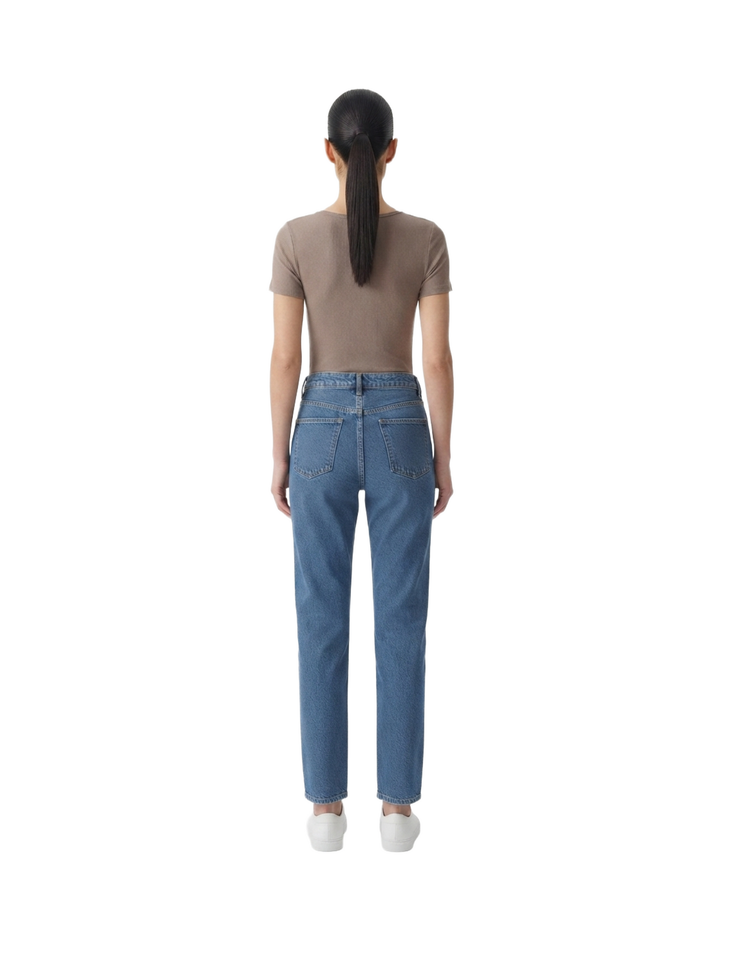 Blusa cafe acanalada economica