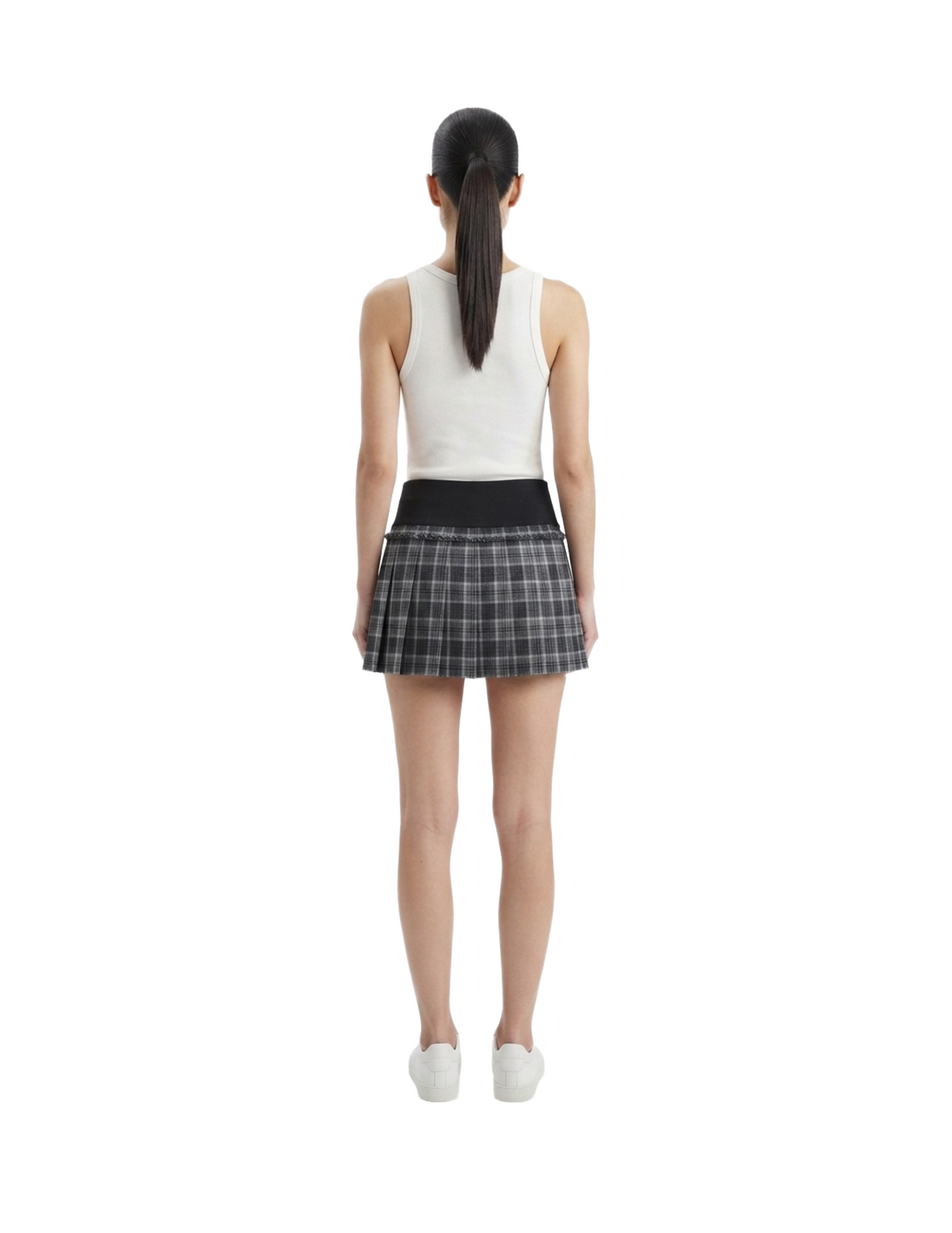 Falda tableado con short de liso por debajo