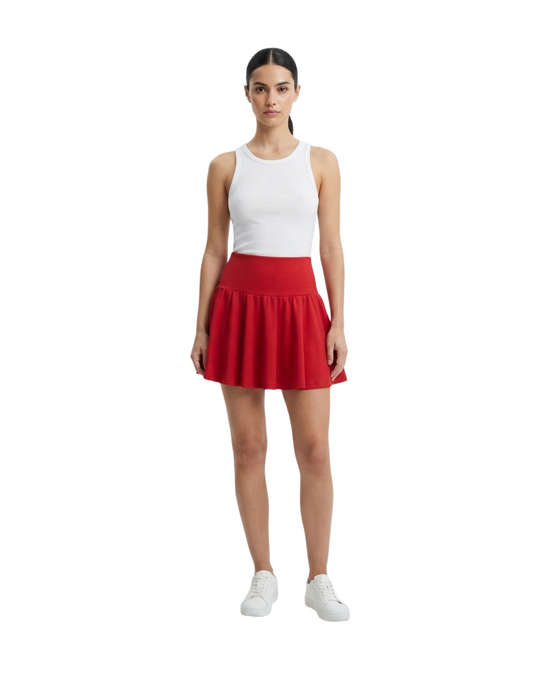 Falda roja ampona
