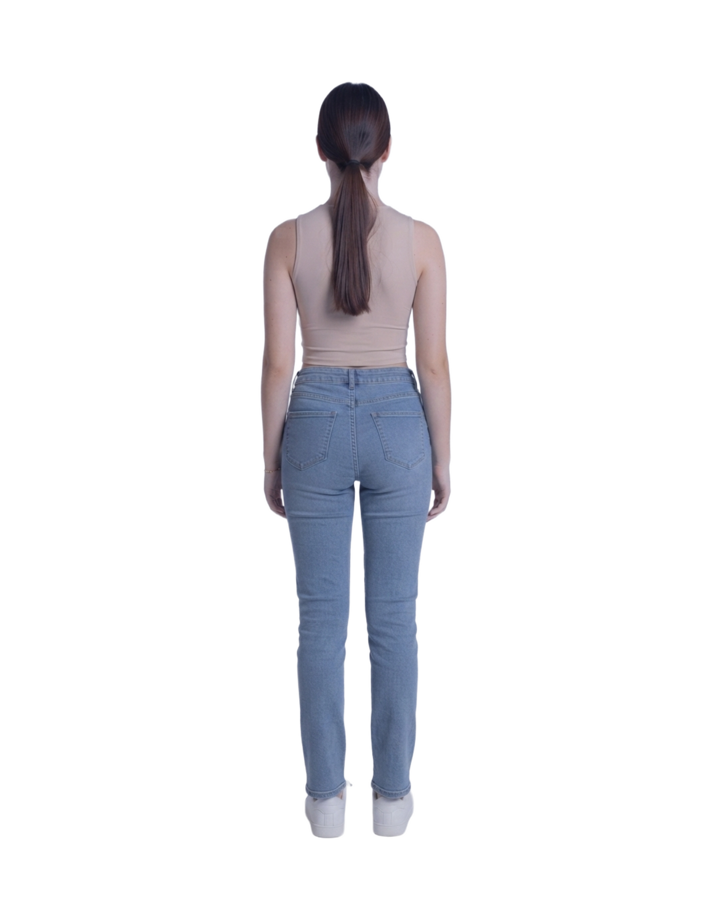 Crop top azul de tirantes