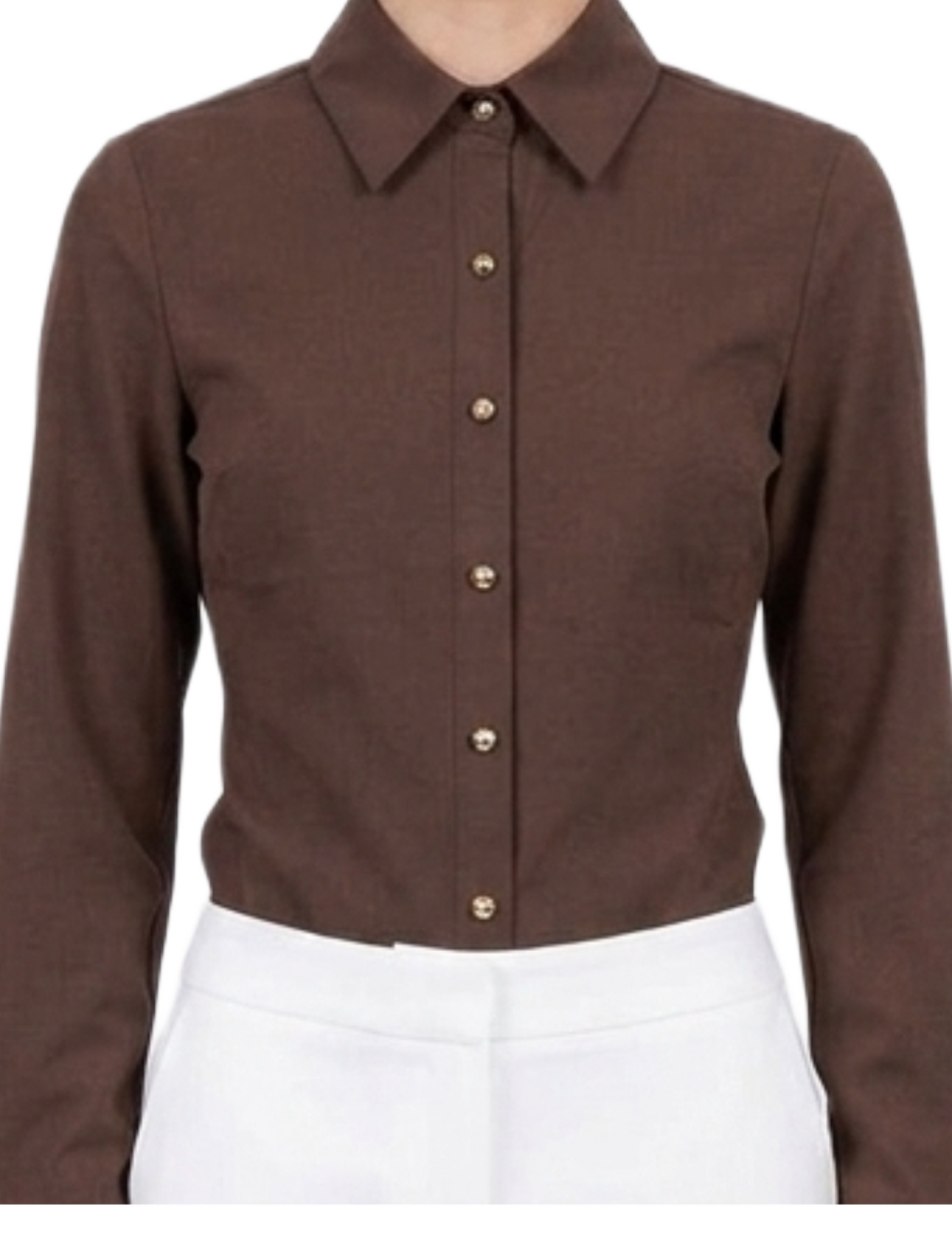 Blusa cafe abotonada