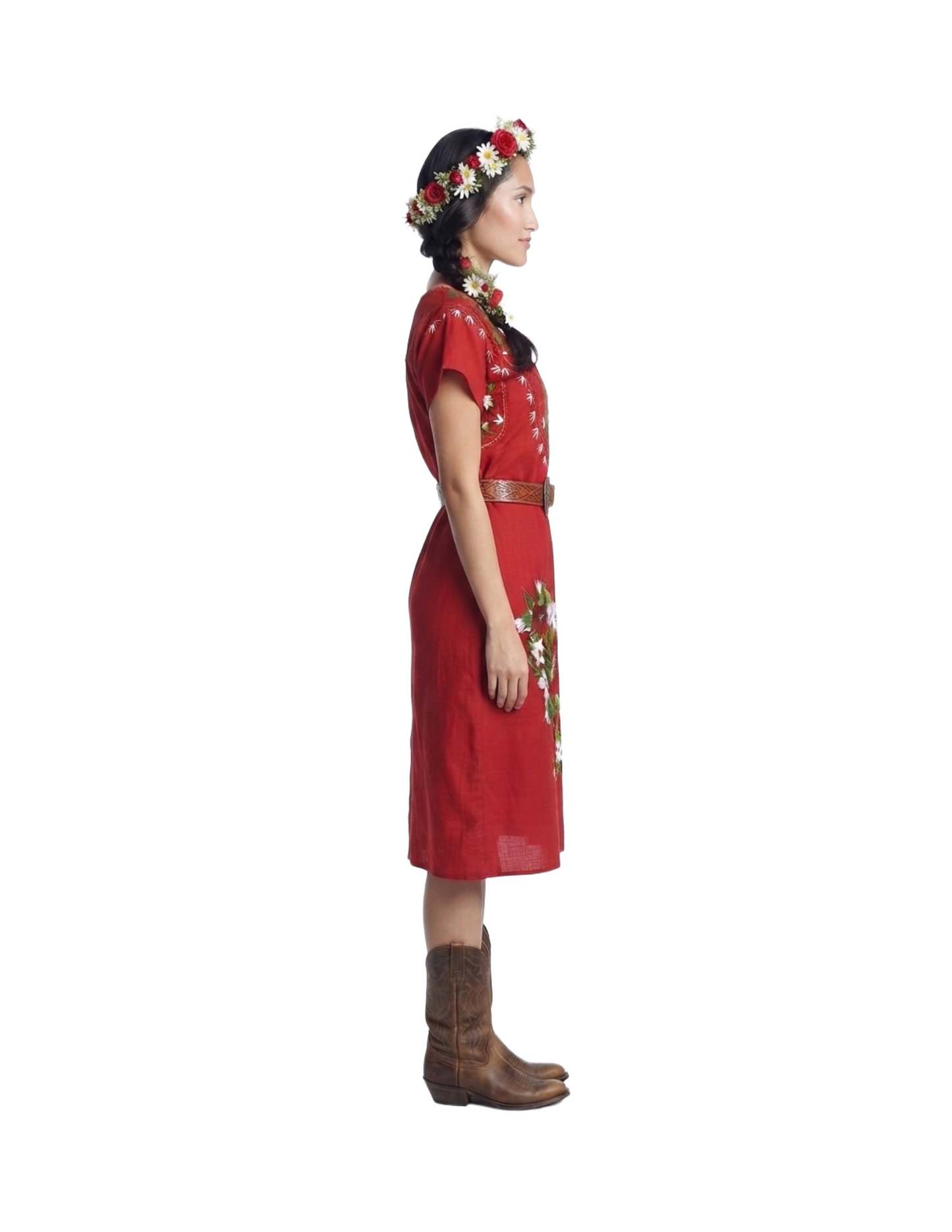 Vestido artesanal mexicano con bordado