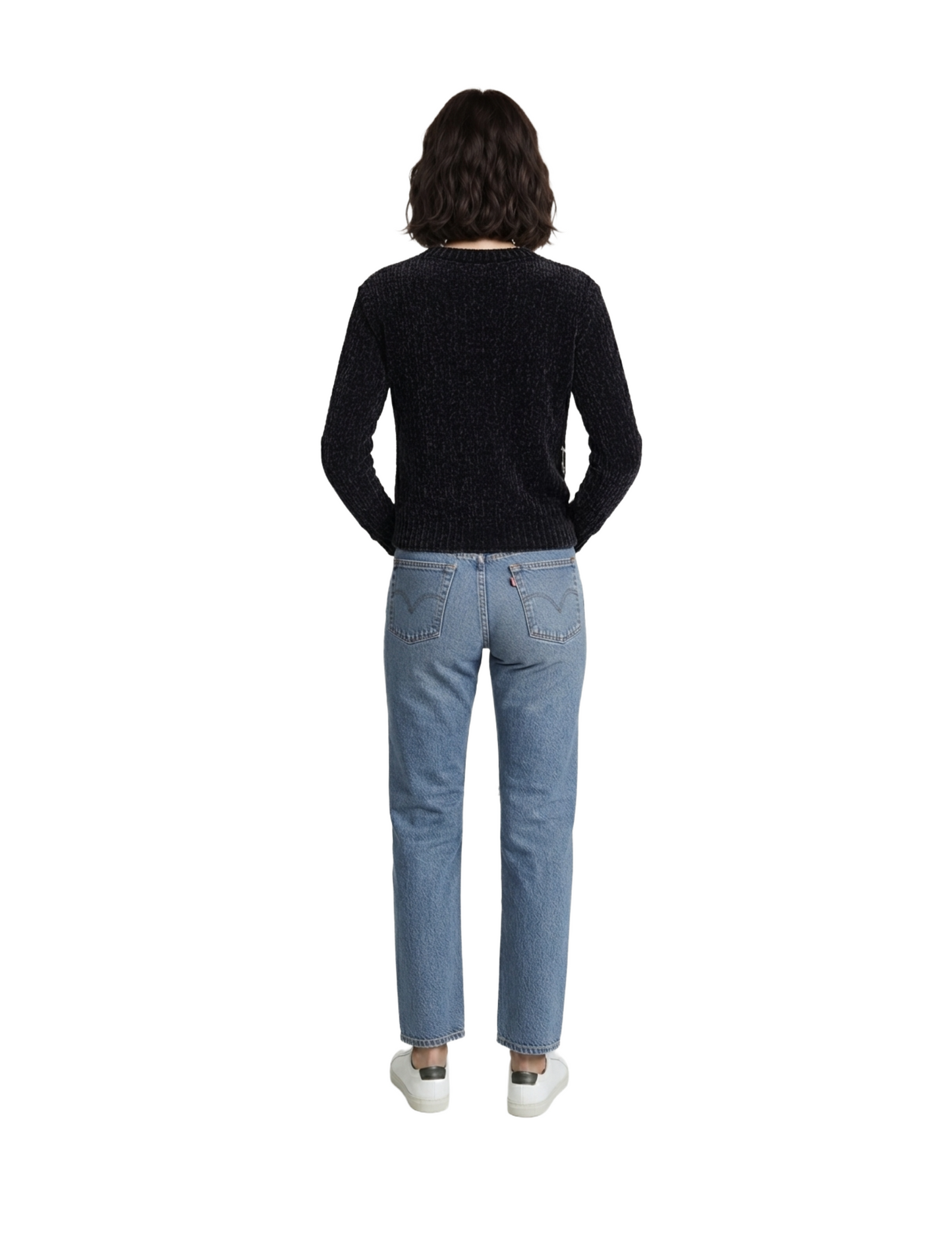 Sueter negro cuello redondo