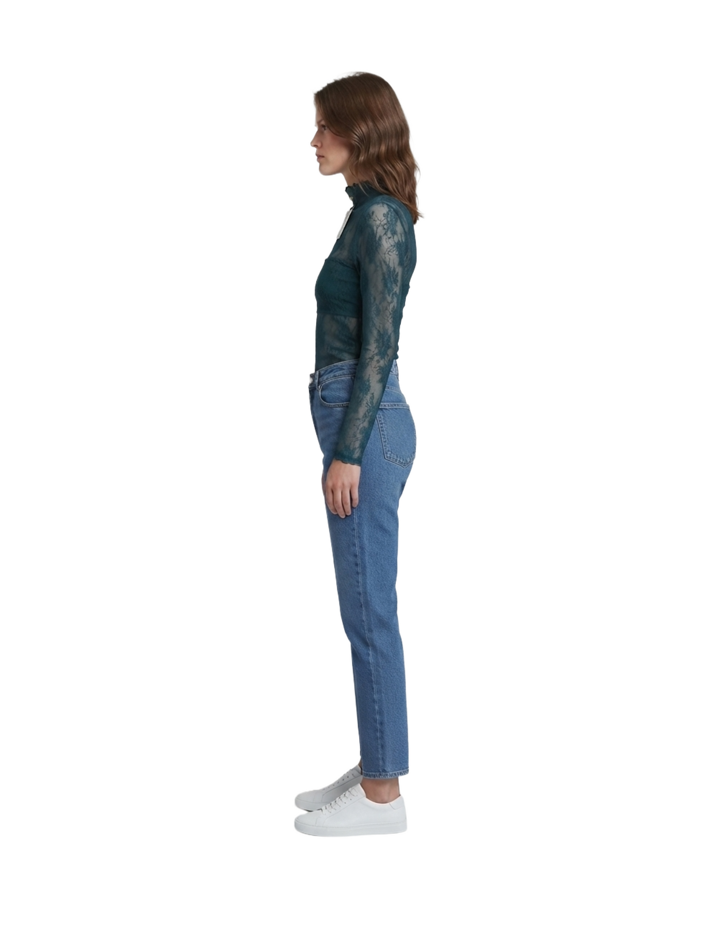 Blusa acqua mesh de encaje