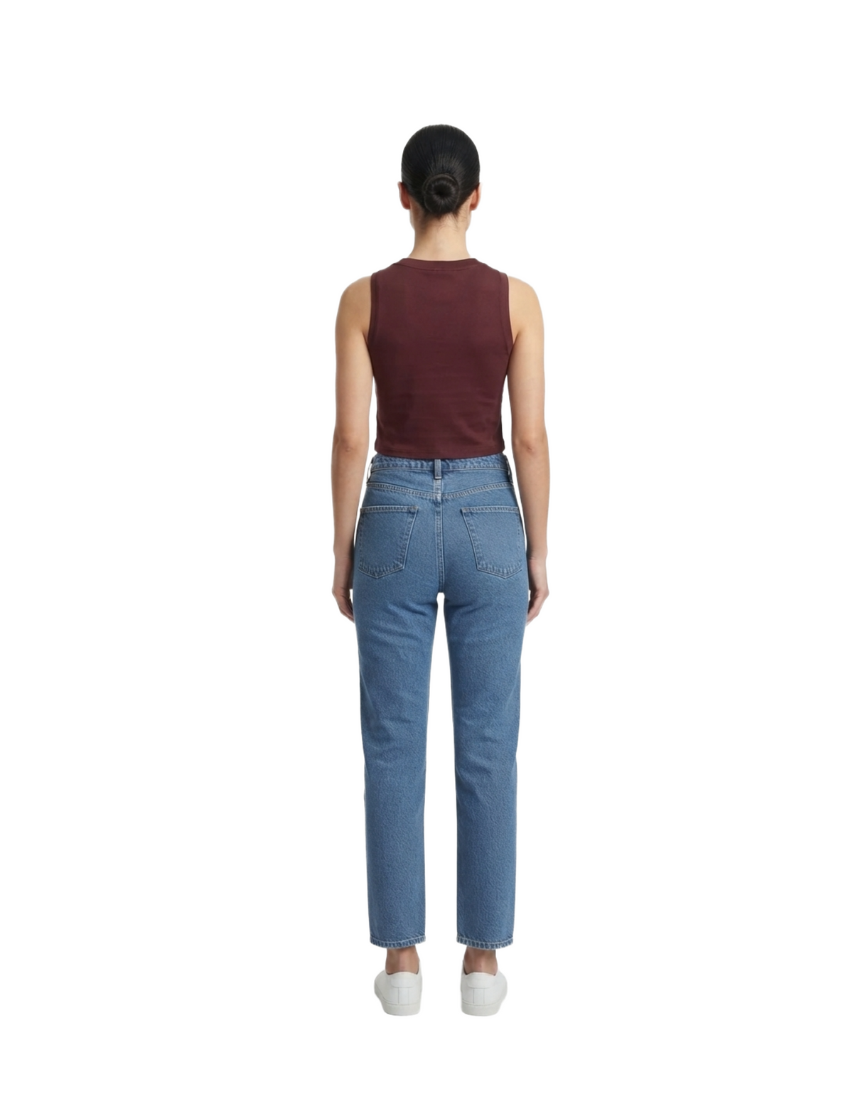 Crop top guinga sin mangas