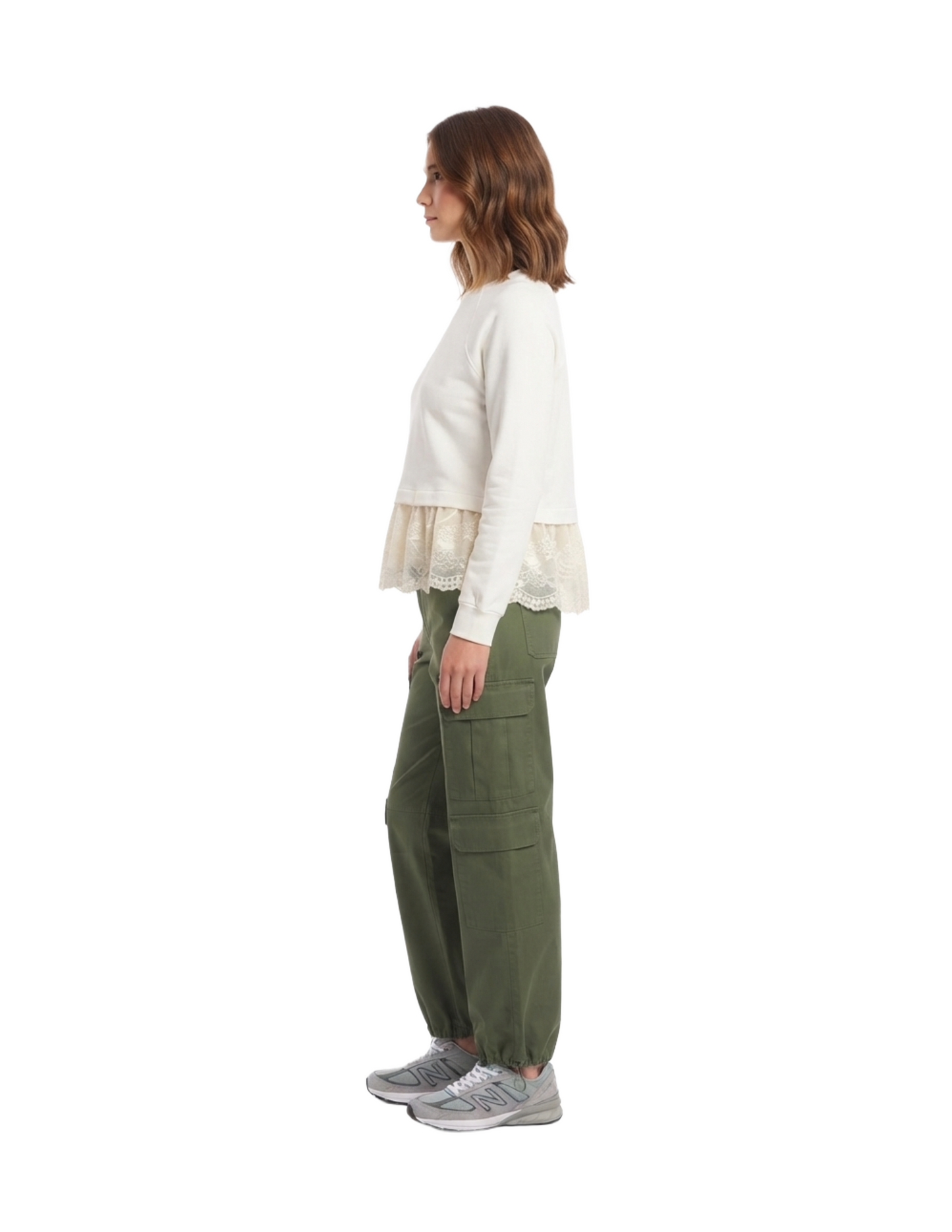 Pantalón estilo cargo verde