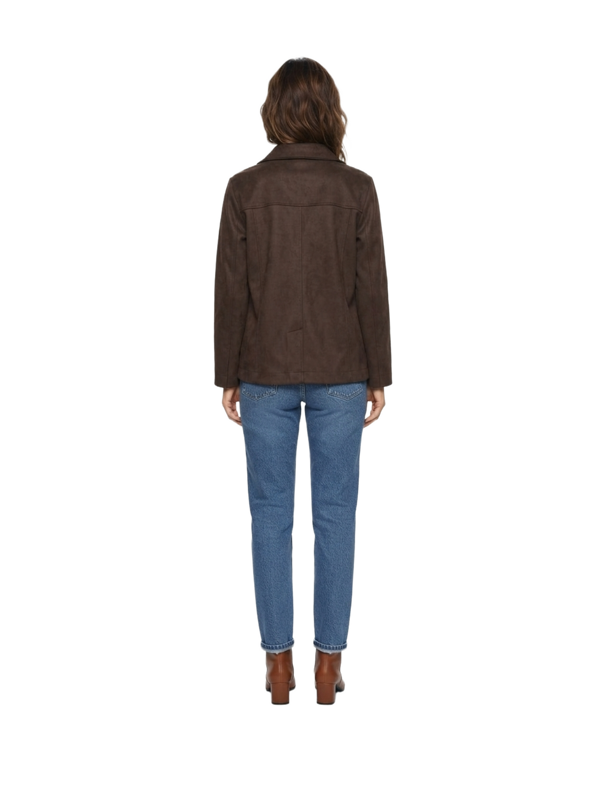 Camisera de gamuza cafe