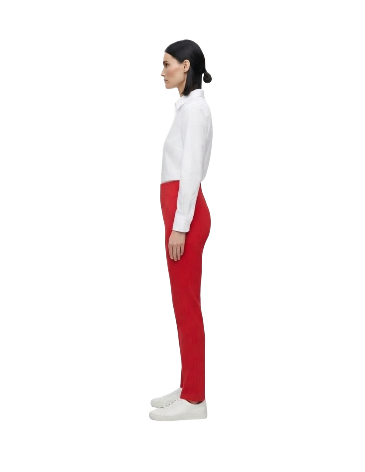 Pantalón rojo a rayas