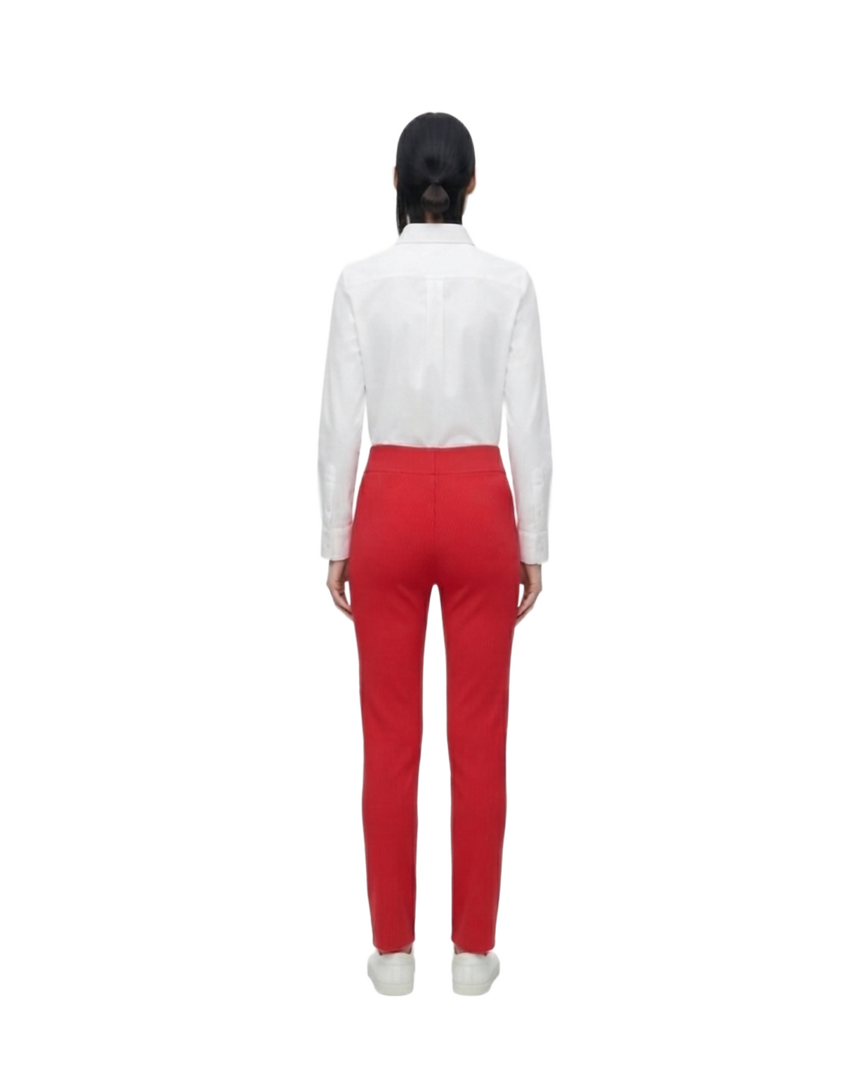 Pantalón rojo a rayas