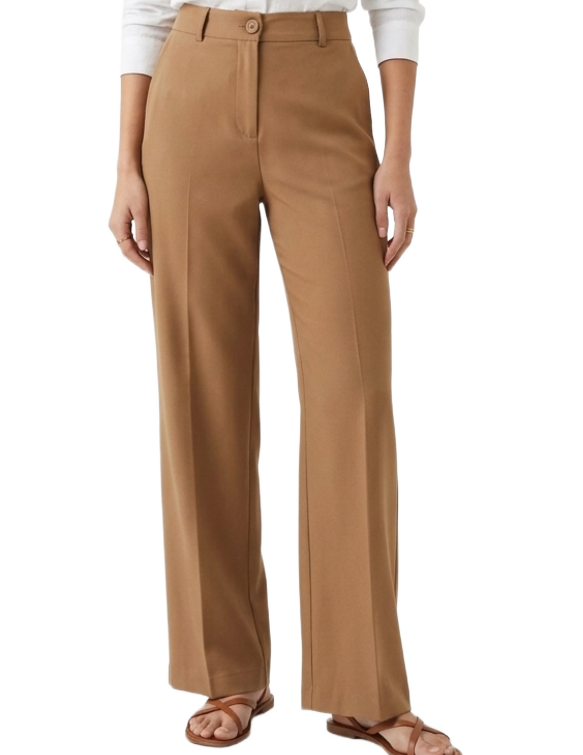 Pantalón de vestir cafe con pretina
