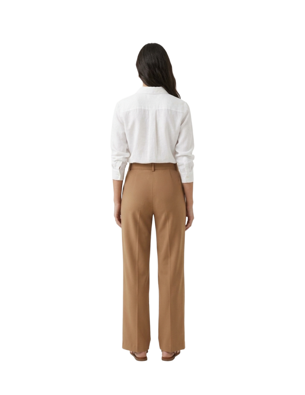 Pantalón de vestir cafe con pretina