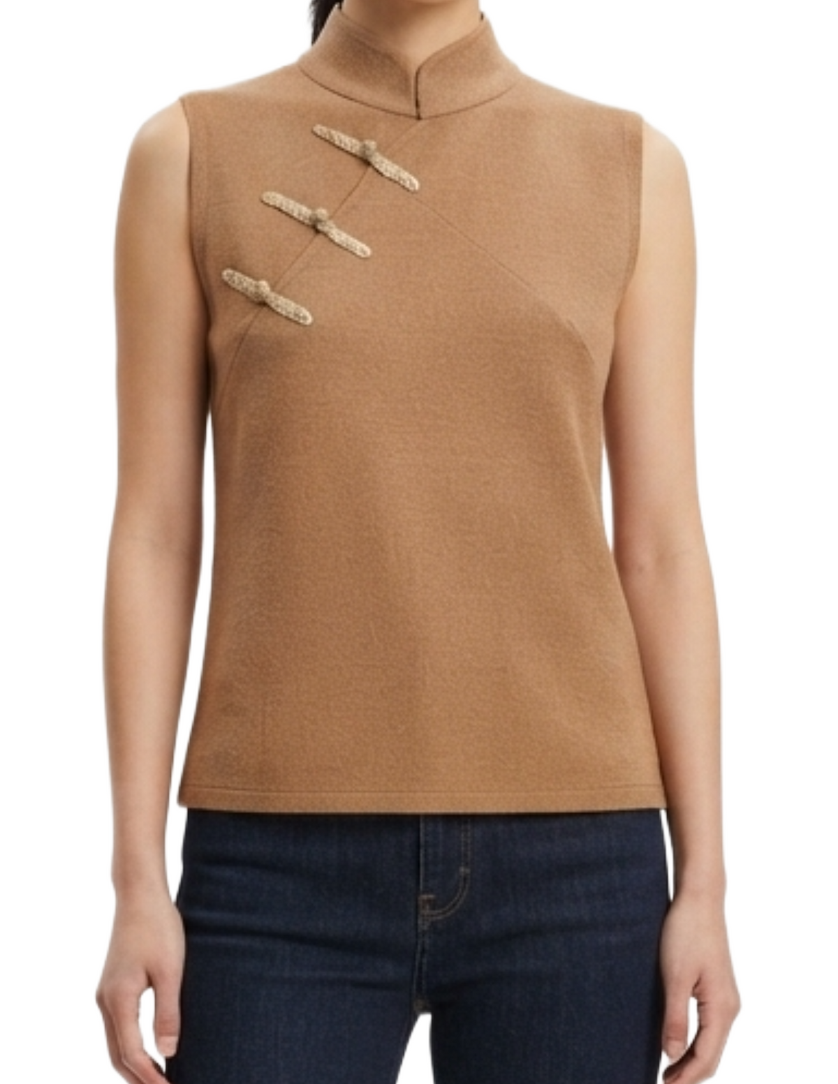 Blusa tipo suéter estilo cuello japones