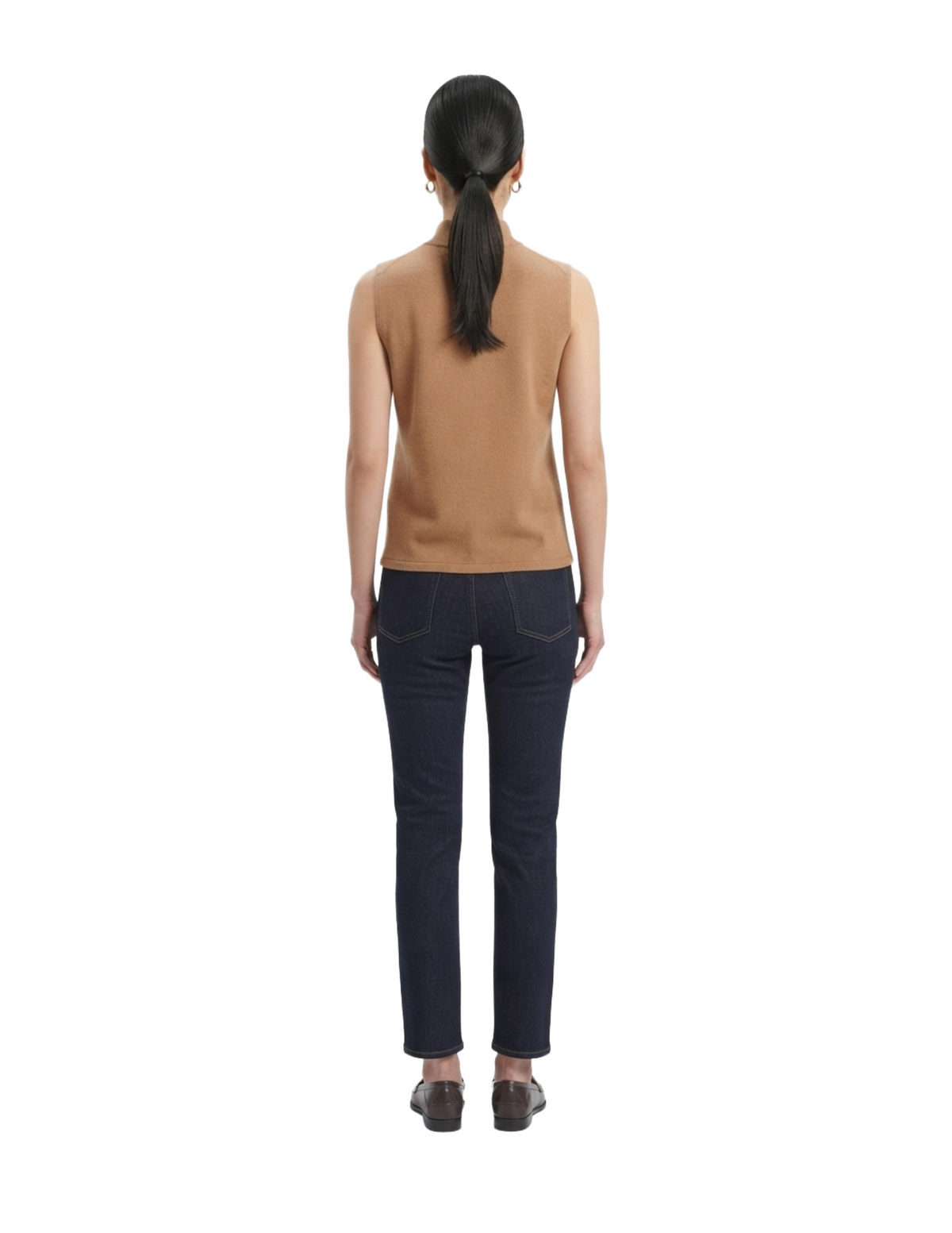 Blusa tipo suéter estilo cuello japones