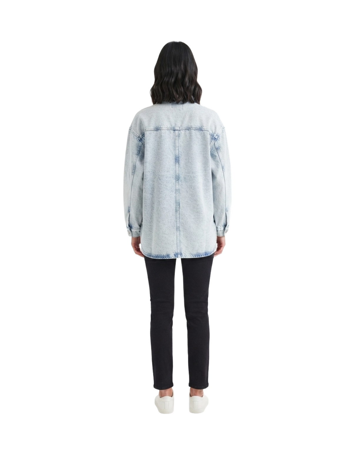 Chamarra de mezclilla oversize