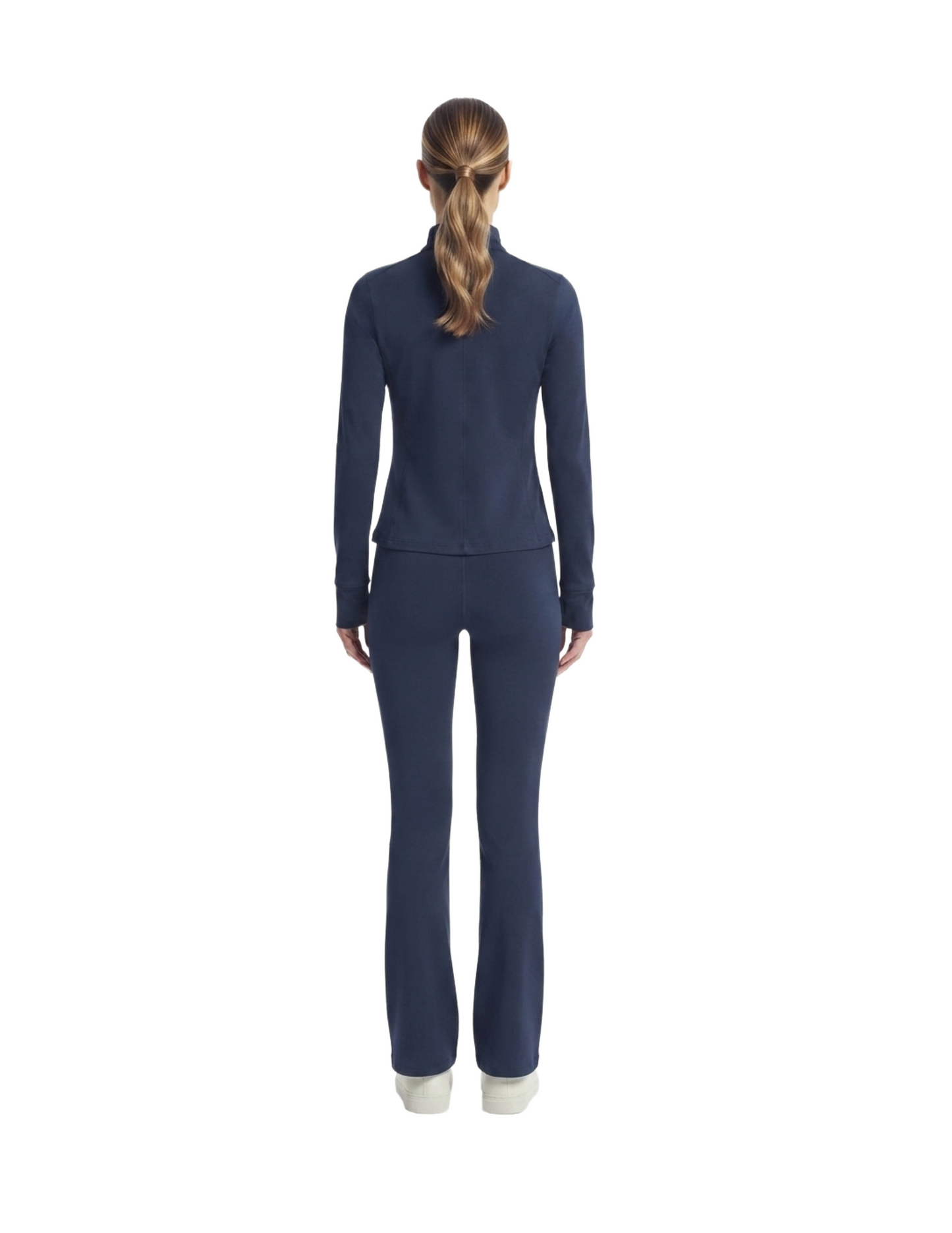 Conjunto deportivo azul de chamarra y pantalonera