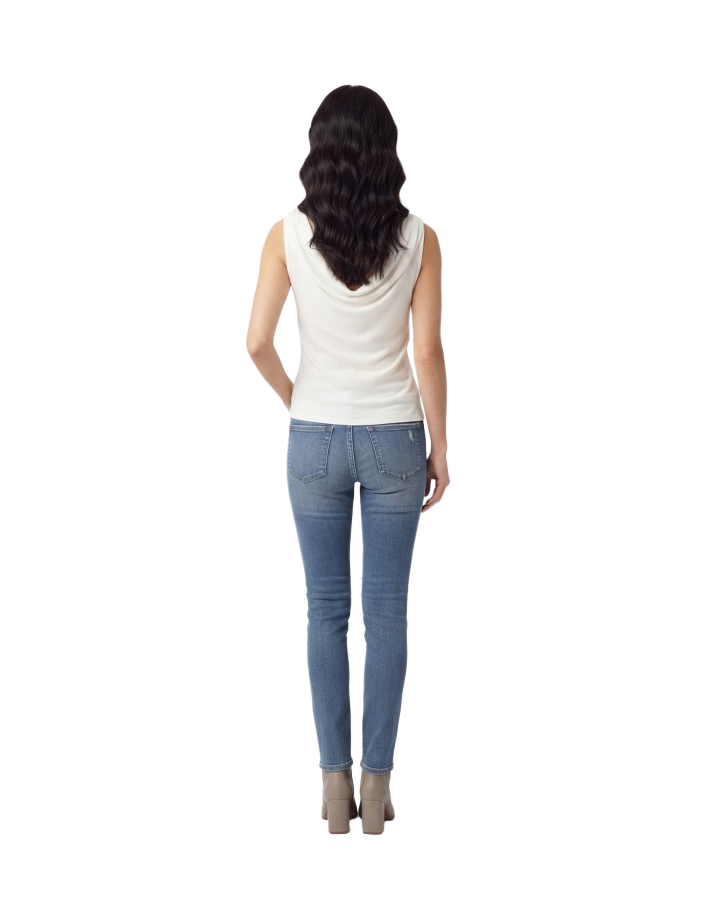 Blusa blanca cuello holgado